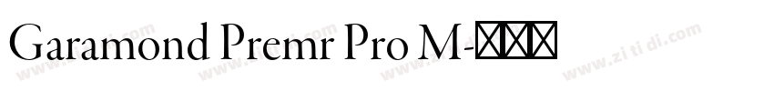 Garamond Premr Pro M字体转换